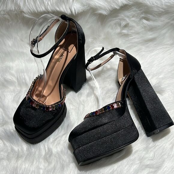 🌸 Fashion Nova No Time For It Platform High Heels. Size 9.  B85 - Picture 5 of 11